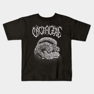 Metal Cactus Drawing of Brain Cactus Kids T-Shirt